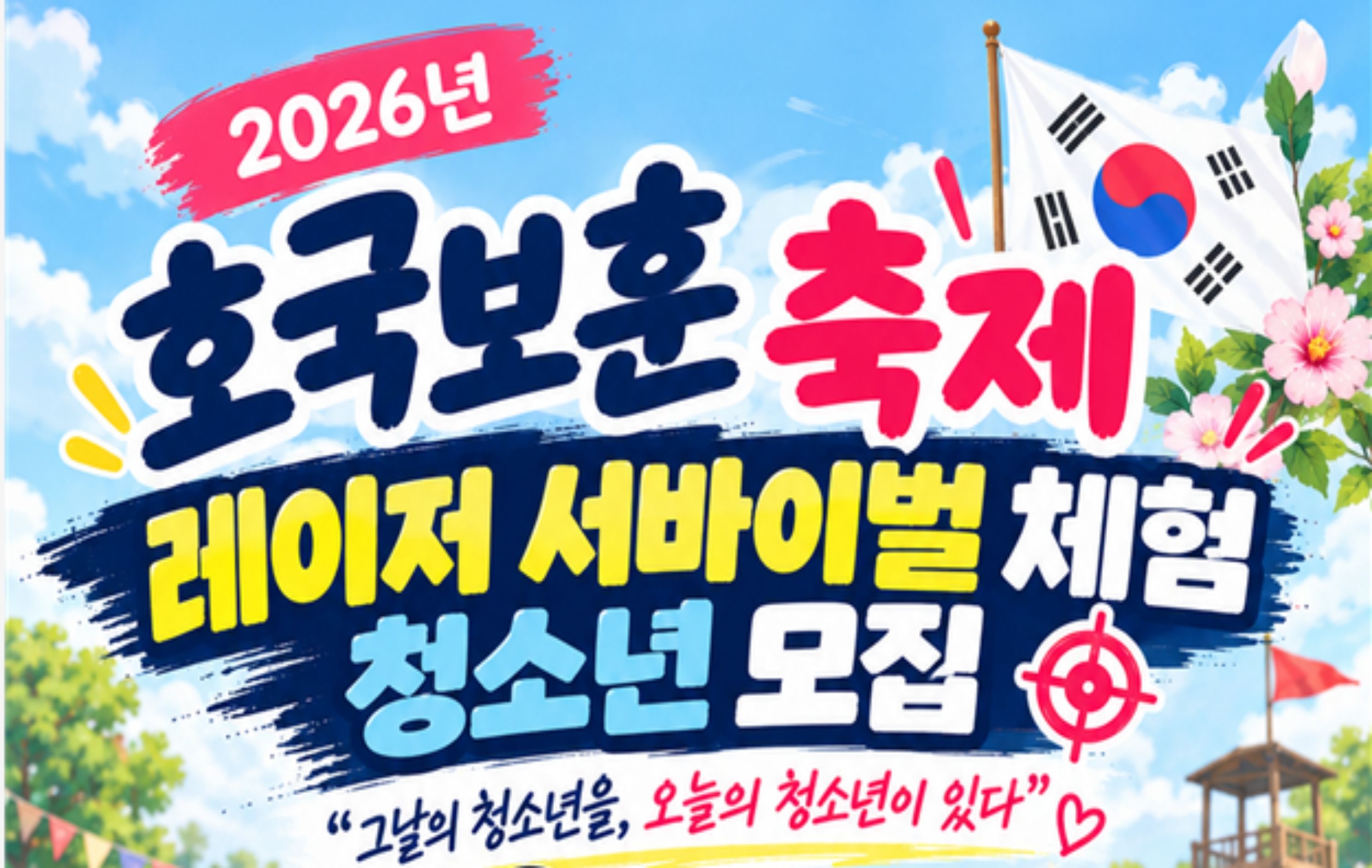 2026년 호국보훈 축제 레이저 서바이벌 참가 청소년 모집 